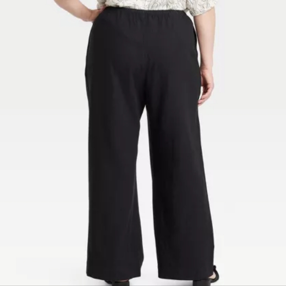 a new day Mid-Rise Wide Leg Linen Pull-On Pants - Picture 2 of 4